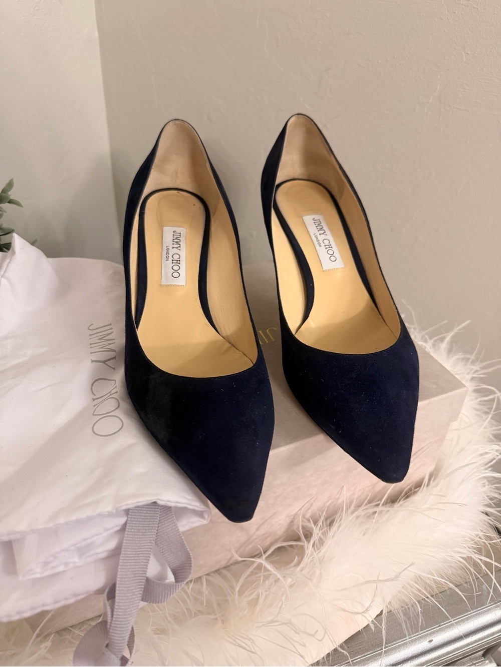 Jimmy Choo Romy Suede Navy 85mm size 43